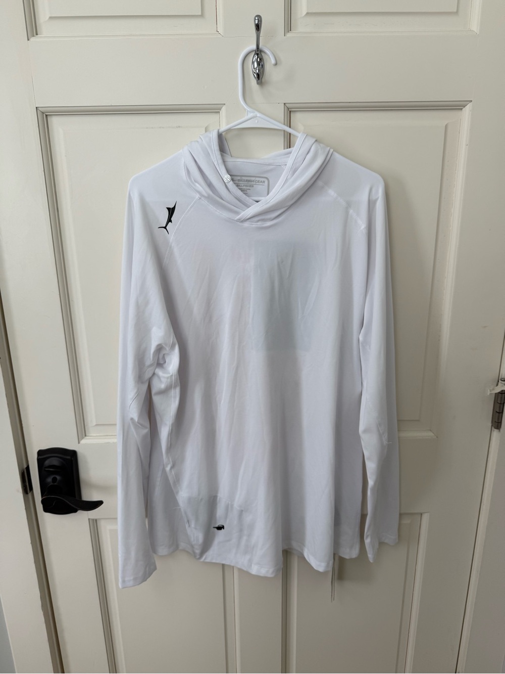 Billfish Gear White Men's Long-Sleeve Hoodie Shirt